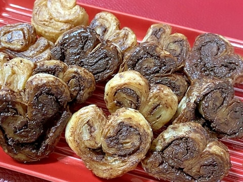 パイシートでハートのチョコパイ***